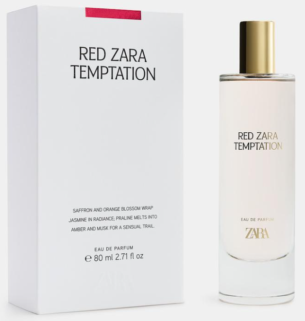 Zara Red Temptation 80 ml парфумована вода в новому дизайні (оригінал оригінал Іспанія), фото 1