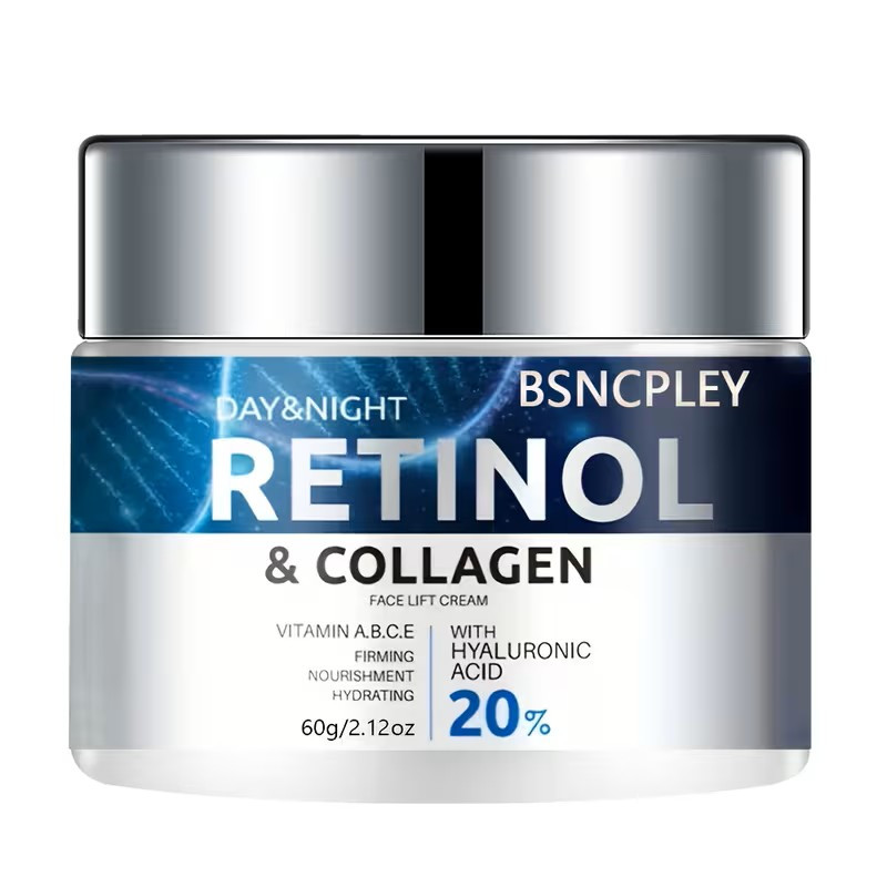 Антивіковий крем для обличчя Retinol & Collagen з гіалуроновою кислотою, 60 г, фото 1