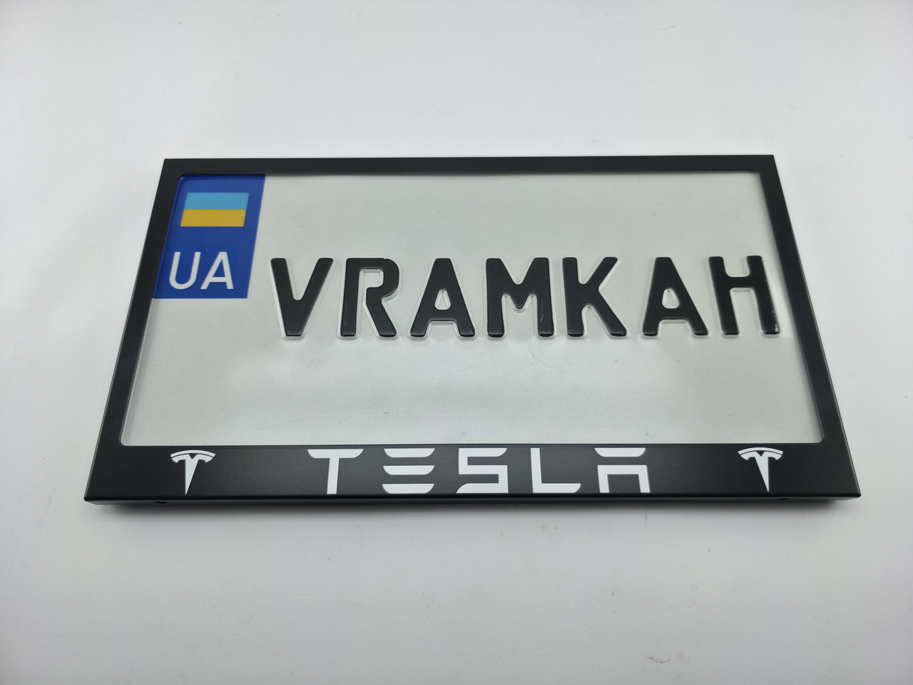 Номерна рамка для авто Tesla black, рамка під американський номер, фото 1