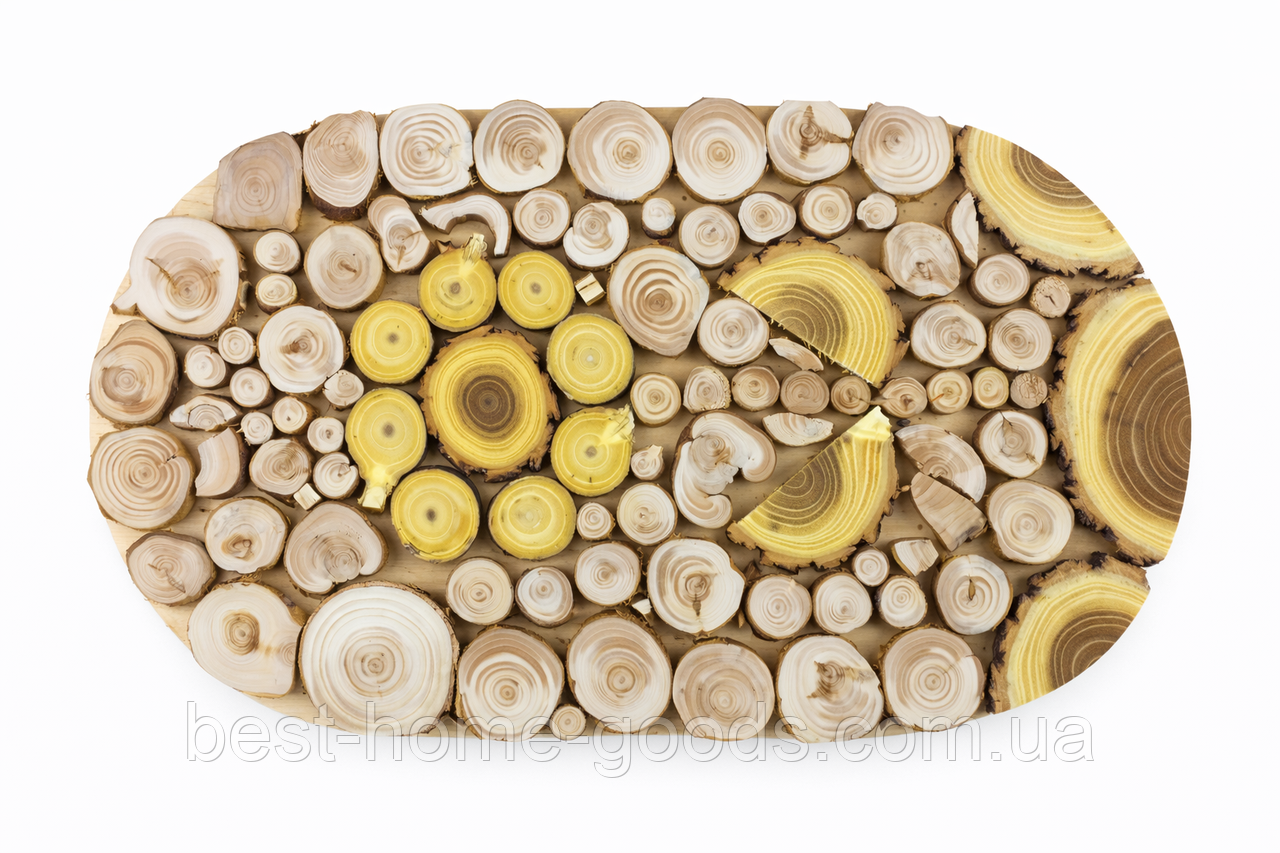 Дерев'яна підставка під гаряче | овальна двостороння, міцна деревина для кухні та страв, фото 1