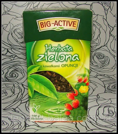 Зелений чай з квіткою опунції Big-Active Herbata zielona 100 гр
