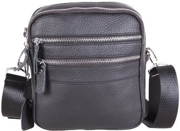 Кожаная мужская сумка 30128, черная