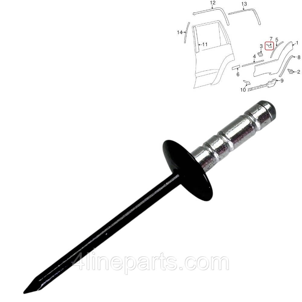 Пістон заклепка обшивки кузова Sequoia Toyota 9026905034 9026904047, фото 1