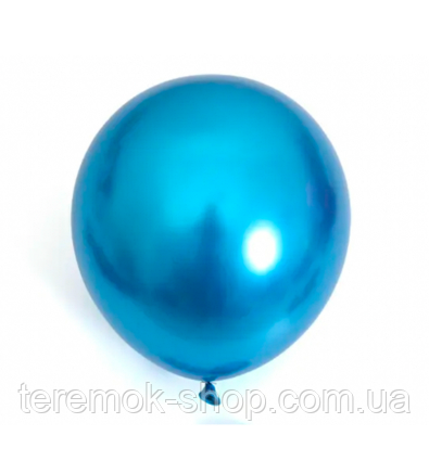 Кулі латексні хром синій, повітряні кулі 13 см 5" для фотозони комплект 5 шт Китай