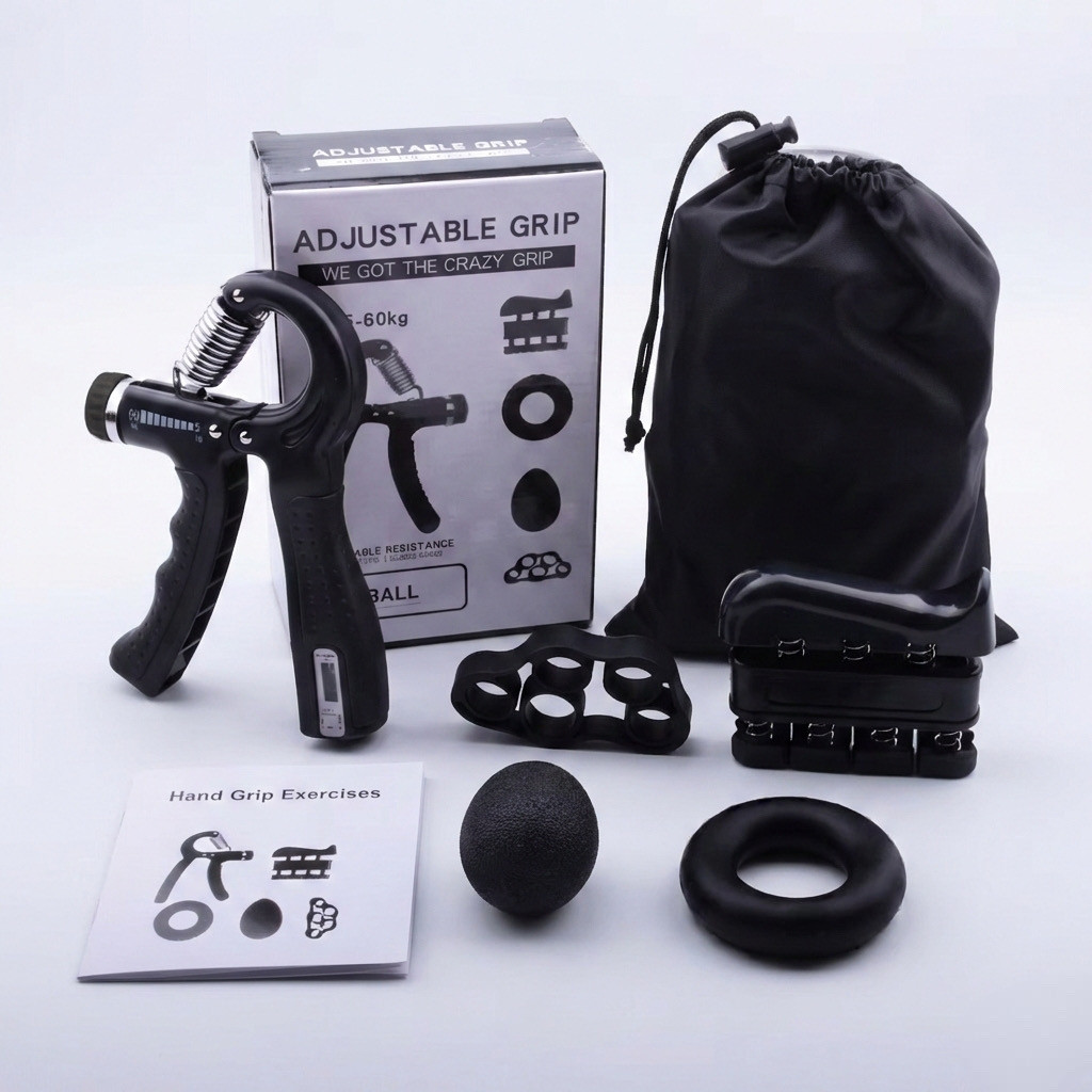 Набір еспандерів 5 в 1 для тренування рук кистьовий тренажер 10-60 кг з мішечком, фото 1