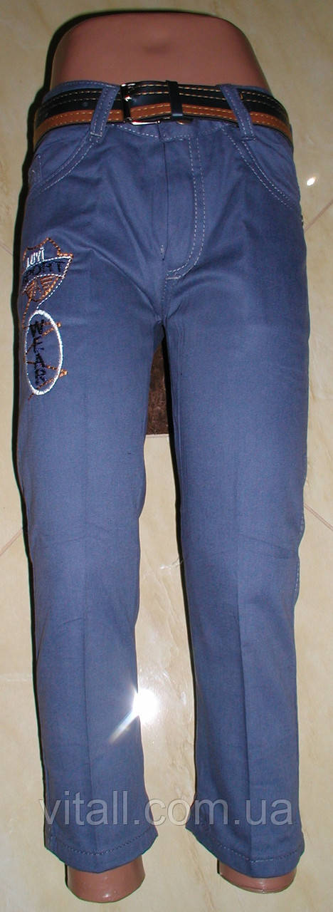 Стильні штани коттон від 3 до 7 років сірі