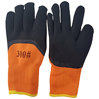Рукавички зимові робочі (піна) універсальні чорно-жовтогарячі