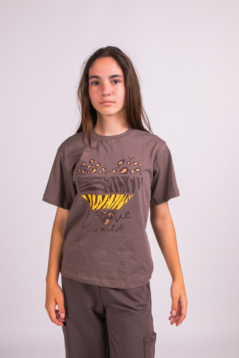 Футболка підліткова для дівчинки з принтом  Сафарі кулір, фото 1