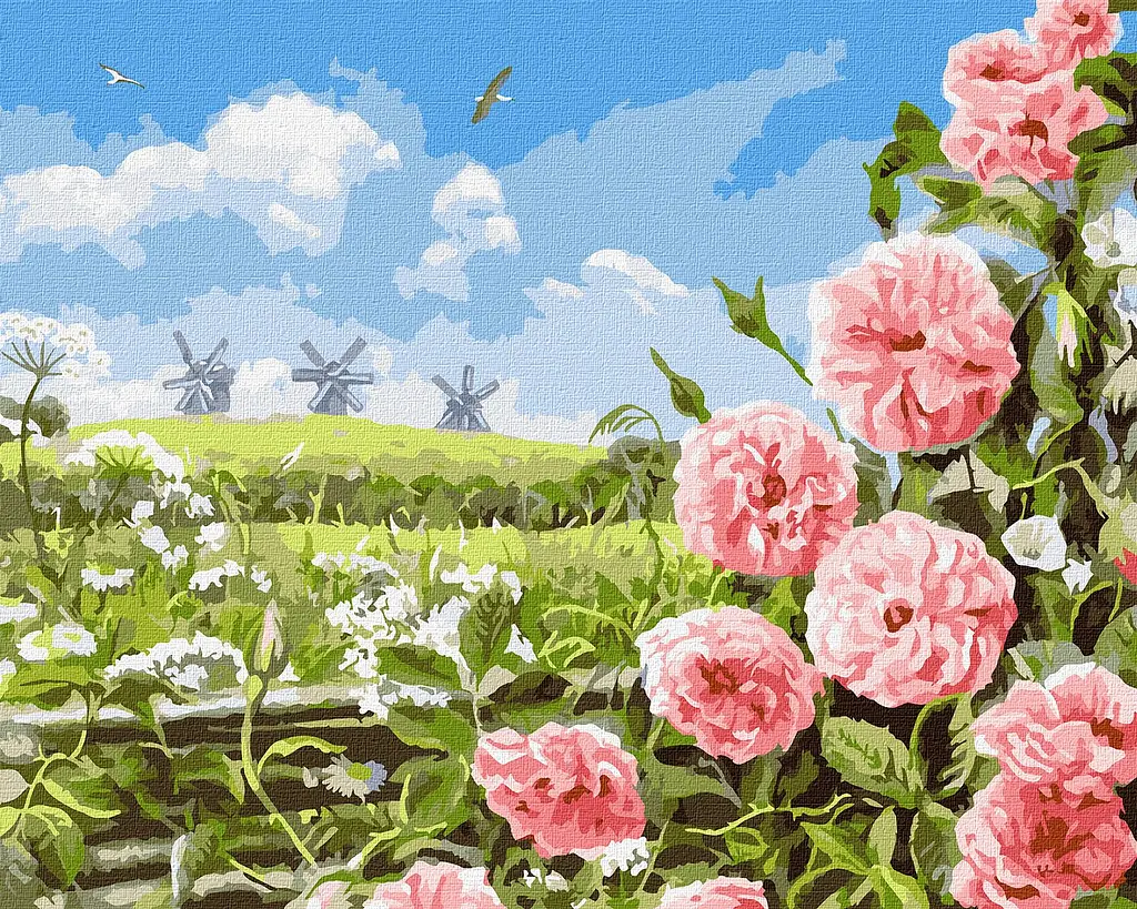 Набір для розпису по номерах. "Ніжність полів" 40х50см, фото 1