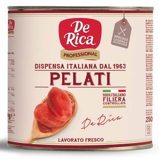 Томати цілі Pelati De Rica Очищені Добірні 2.5 кг (Італія), фото 1