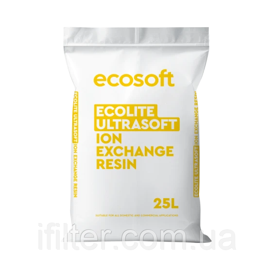 Ecosoft Ecolite Ultrasoft сильнокислотна іонообмінна смола 25 л, фото 1
