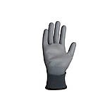 4305 D-FLEX есо Рукавички трикотажні з поліуретановим покриттям, неповний облив, Cірі 10 розмір, фото 3