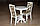 Розкладний круглий стіл Чумак-2 d=80см (білий або слонова кістка), фото 5