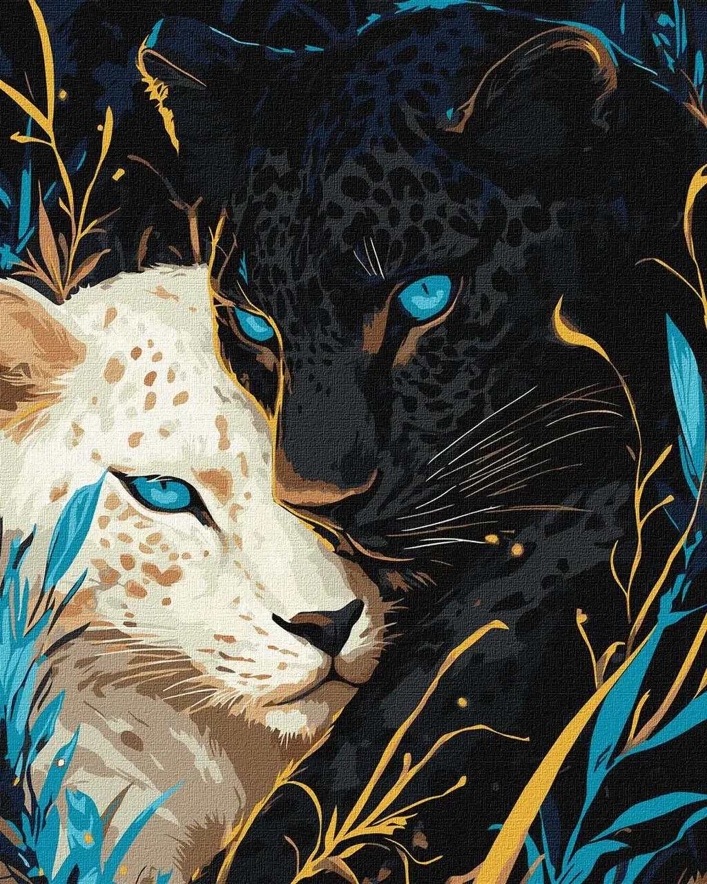 Набір для розпису по номерах "Інь Ян з фарбами металiк extra" 40х50см, фото 1