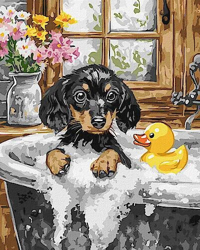 Набір для розпису по номерах "День купання" 40x50см, фото 1