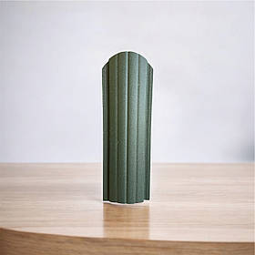 Штахети металеві 105 мм двох сторонній зелений мат (колір темно зелений 6020 мат)