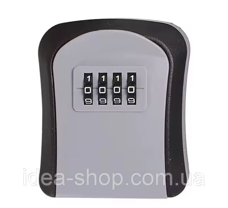 Портативний Кодовий Міні сейф для ключів грошей 94*72см бокс Ключниця Скринька з кодовим замком чорний на код, фото 1