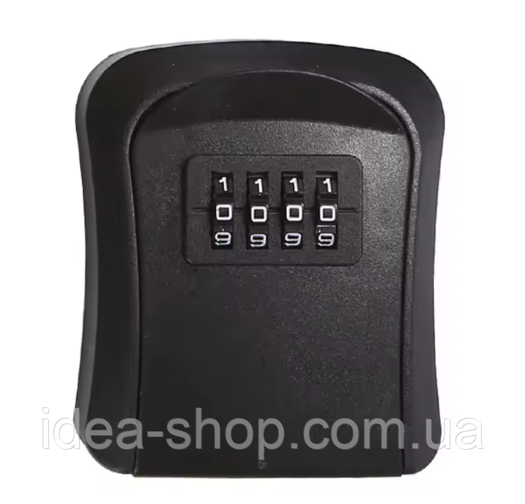 Портативний Кодовий Міні сейф для ключів грошей 94*72см бокс Ключниця Скринька з кодовим замком чорний на код, фото 1