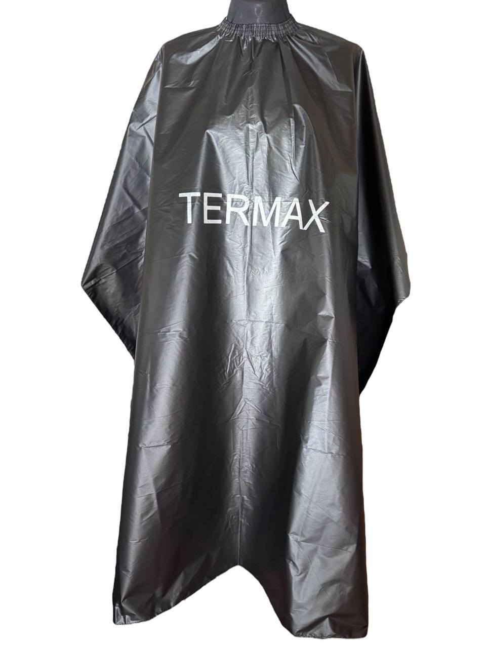 Пеньюар Termax на гумці з металевими гачками, чорний, 145*120 см