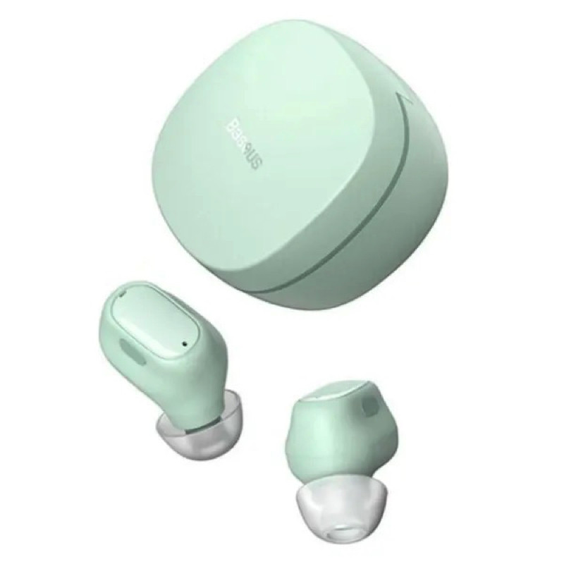 Навушники Baseus Bowie WM01 True Wireless Earphones Green, Bluetooth, вакуумні, 300 mAh, фото 1