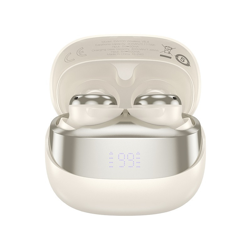 Бездротові навушники HOCO EW200 Elegant true wireless sleep BT headset Milky White, Bluetooth 5.3, 20 год автономності, фото 1