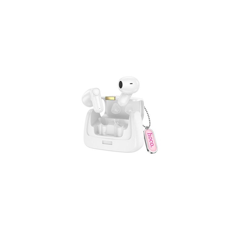 Навушники HOCO DES35 Dawn handbag BT headset White, бездротові, Bluetooth 5.3, з мікрофоном, 5,5 год роботи, фото 1