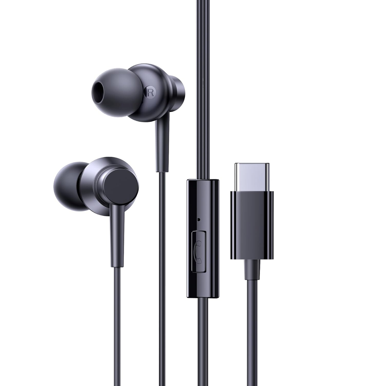 Навушники Baseus Encok CZ11 Wired Earphones Cluster Black, USB-C, вбудований мікрофон, 32 Ом, фото 1