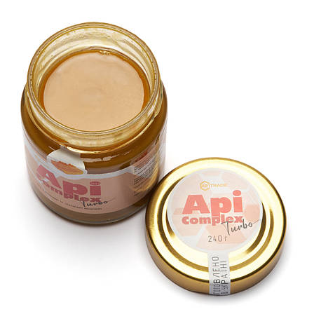 Мед з маточним та трутневим молочком Apitrade Api complex turbo 390 г, фото 2