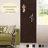 Самоклеючий ковролін для котів «Коричневий» 50×50 см | Антидрапка для меблів, стін, підлоги, дверей, фото 9