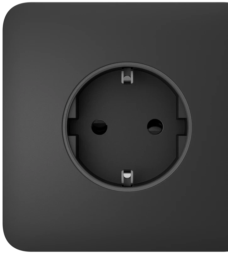 Бічна панель для вбудованої розетки Ajax SideCover (basic) Graphite, фото 1
