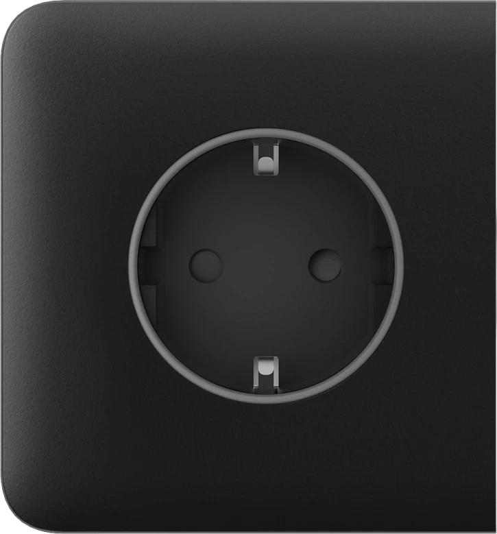 Бічна панель для вбудованої розетки Ajax SideCover (basic) Black, фото 1