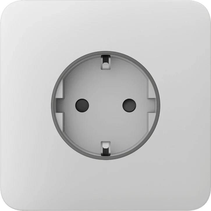 Передня панель для вбудованої розетки Ajax SoloCover (basic) White, фото 1