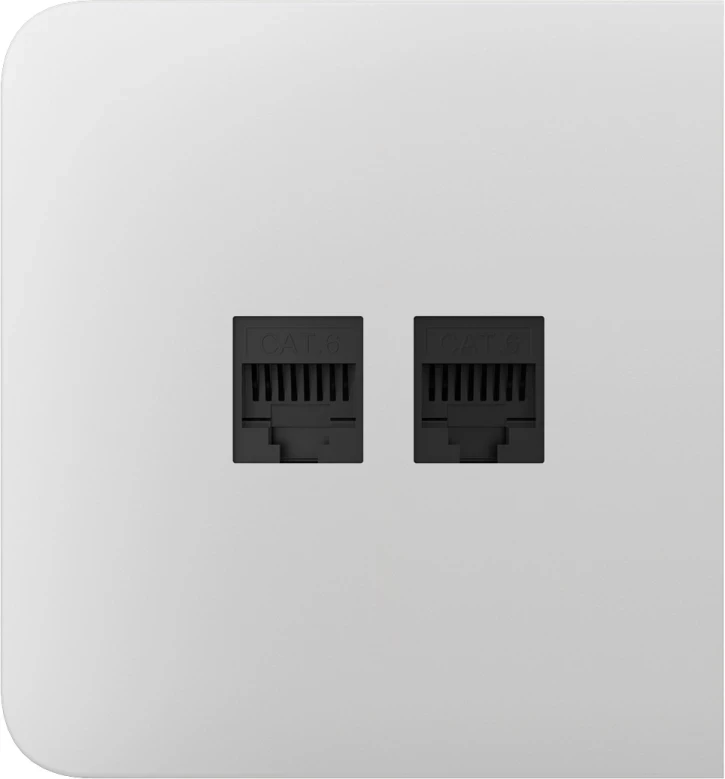 Бічна панель для вбудованої інтернет-розетки Ajax SideCover (LAN) White, фото 1