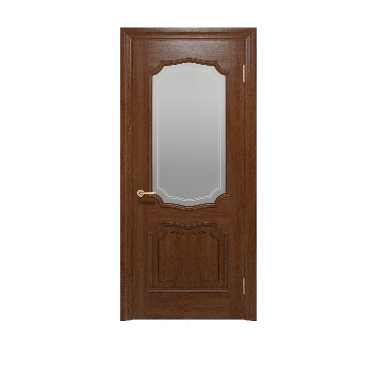 Межкомнатные двери Луидор скло Темный орех Шпон дубовый - фото 1 - id-p494359845