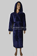 Теплий чоловічий халат з мікрофібри Nusa (синій) №162740