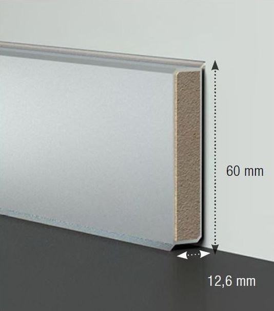 Пінтус Dollken Cubu flex 60 mm білий (RAL 1013), фото 1