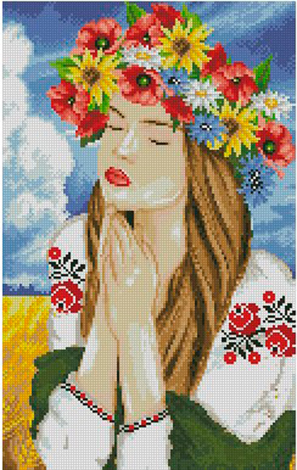 СКВ-206. Молитва за Україну. Схема для вишивки бісером повна зашивка, фото 1