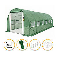 Садова теплиця парник LEOBRO Garden 18м2 Green Mosquito Door (LB-G110-GRN)