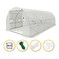 Посилена садова теплиця парник LEOBRO Garden 18м2 White (LB-G107-WHT)