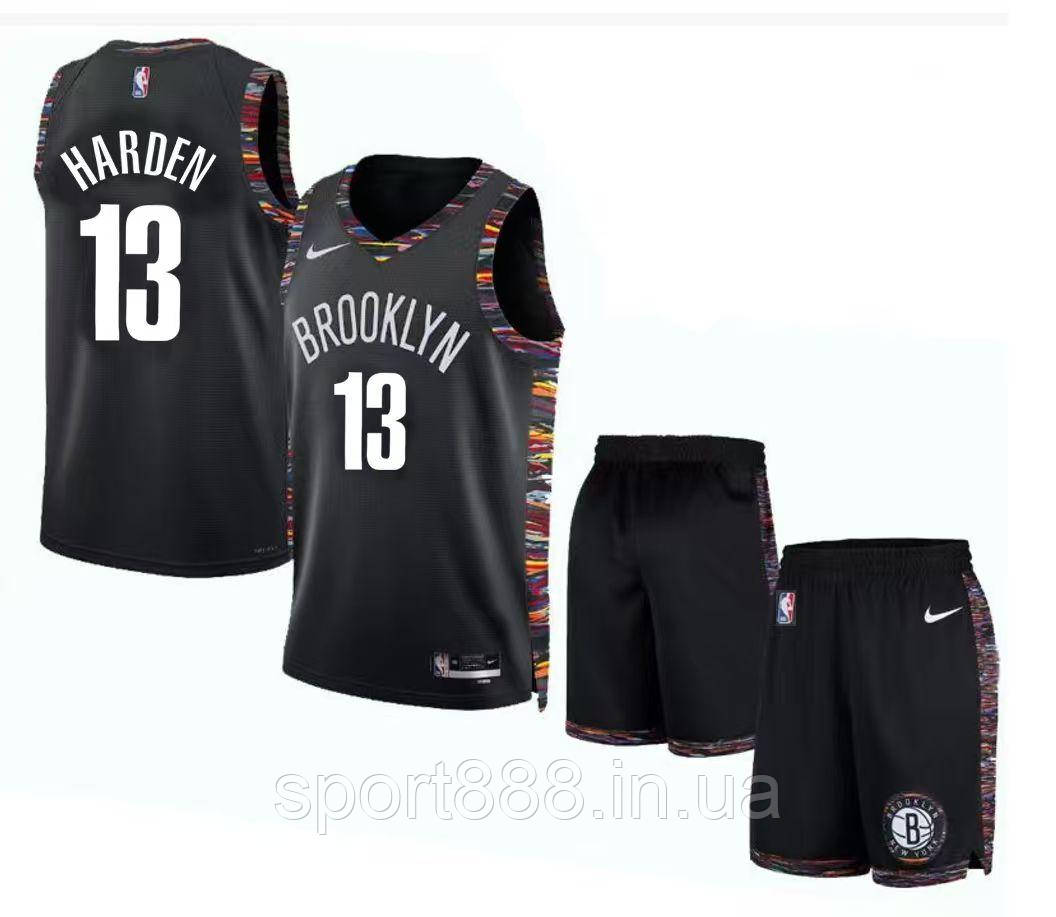 Чорна баскетбольна форма Харден Бруклін Нетс Harden No13 Brooklyn Nets 2020-21, фото 1