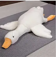 М'яка іграшка гусашка обіймашка 130 сантиметрів | Велика плюшева подушка гусак для сну та відпочинку