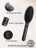 Щітка розчіска для перук шиньонів і накладного волосся 22 см чорного кольору, фото 8