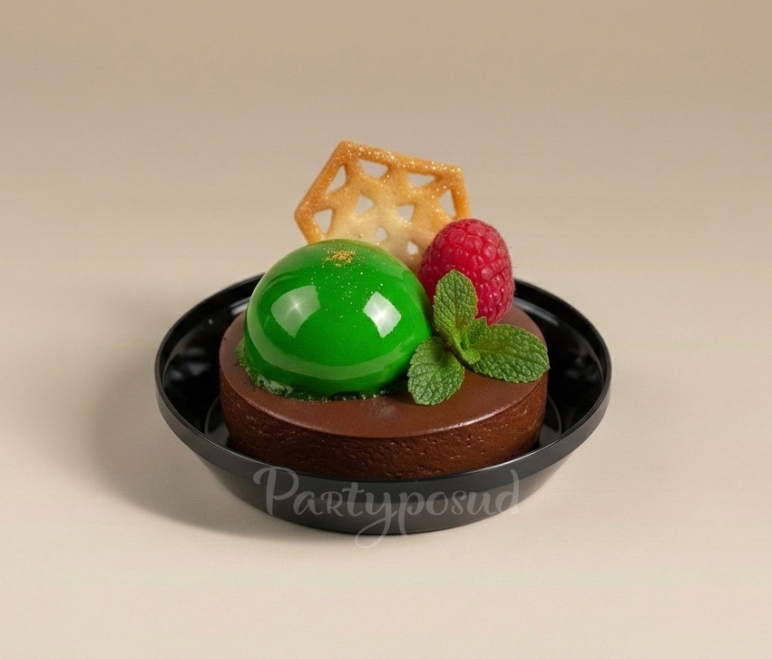 Тарілочка "Коло" чорна, фото 1