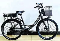 Электровелосипед Corso VOLT BIKE 26" дюймов +корзина, рама стальная 500W/36V13Ah, односкоростной, в коробке