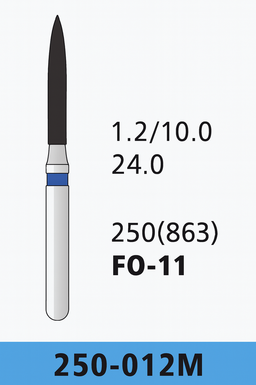 Стоматологічний бор FO-11  із плоским кінчиком, Sharp