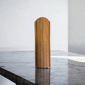 Євроштахети 105 мм золотий дуб 3D одно сторонній (штахети металеві)