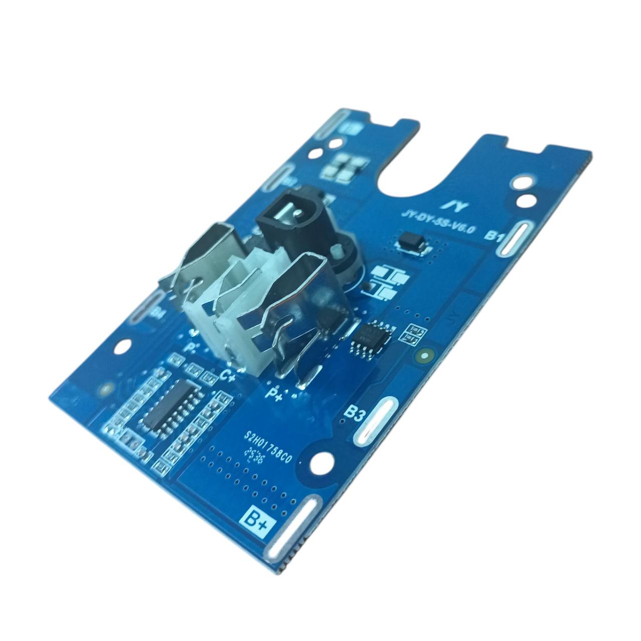 BMS Li-ion 5S 18V/21V 30A плата шурупокрута, плата захисту 3 mosfet, фото 1