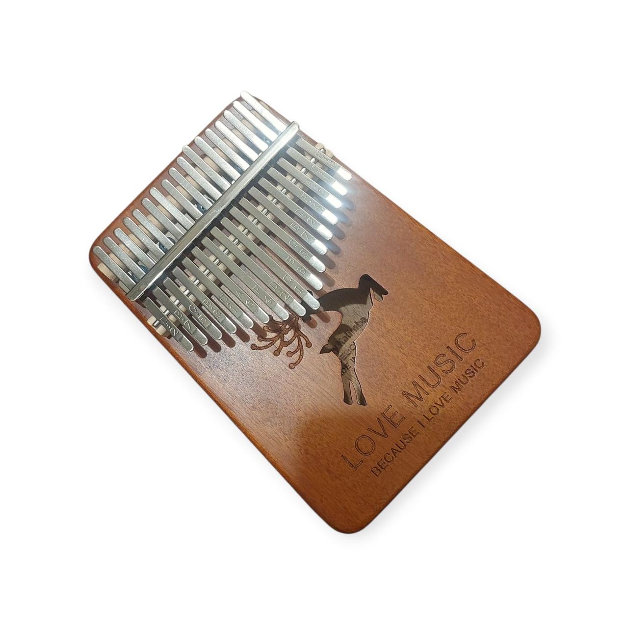 Калімба Kalimba на 17 язичків Ручне фортепіано Благородний Олень Love Music Коричневий K-17-09K, фото 1