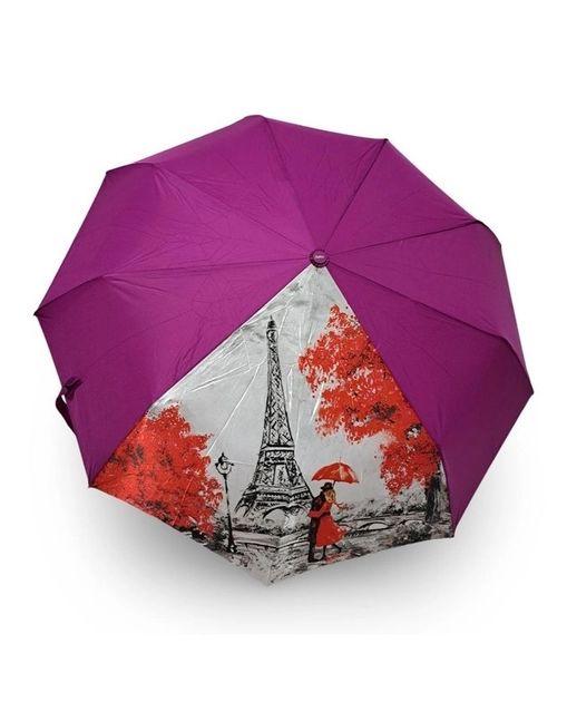 Парасоля Susino №466 жіночий автомат 9 спиць 3 складання Бузкова, фото 1