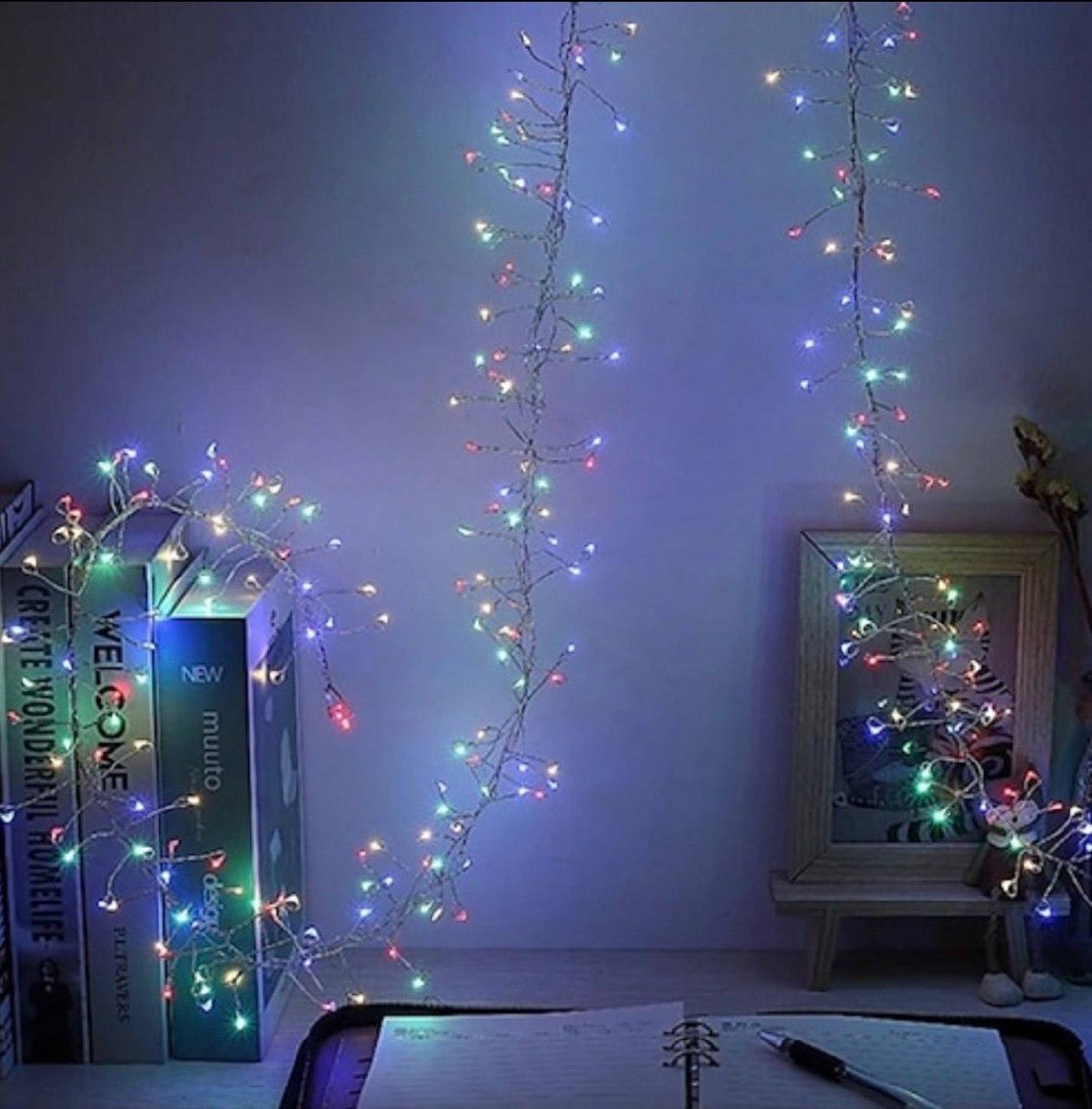 3 Гірлянда 300L 10M Ведмедик зелений дріт, пульт, IP44 різнобарвний, фото 1